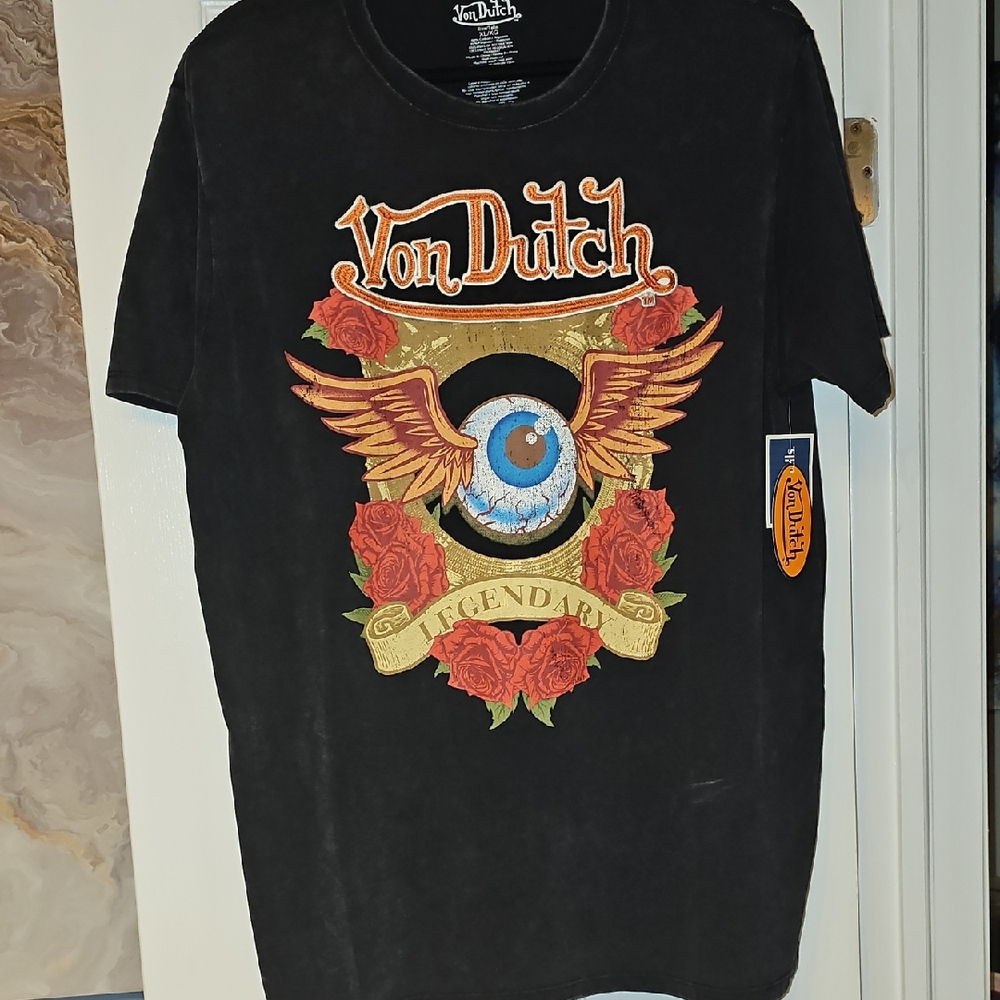 Von Dutch Black Graphic T-Shirt for Men Size XL w/ Tags